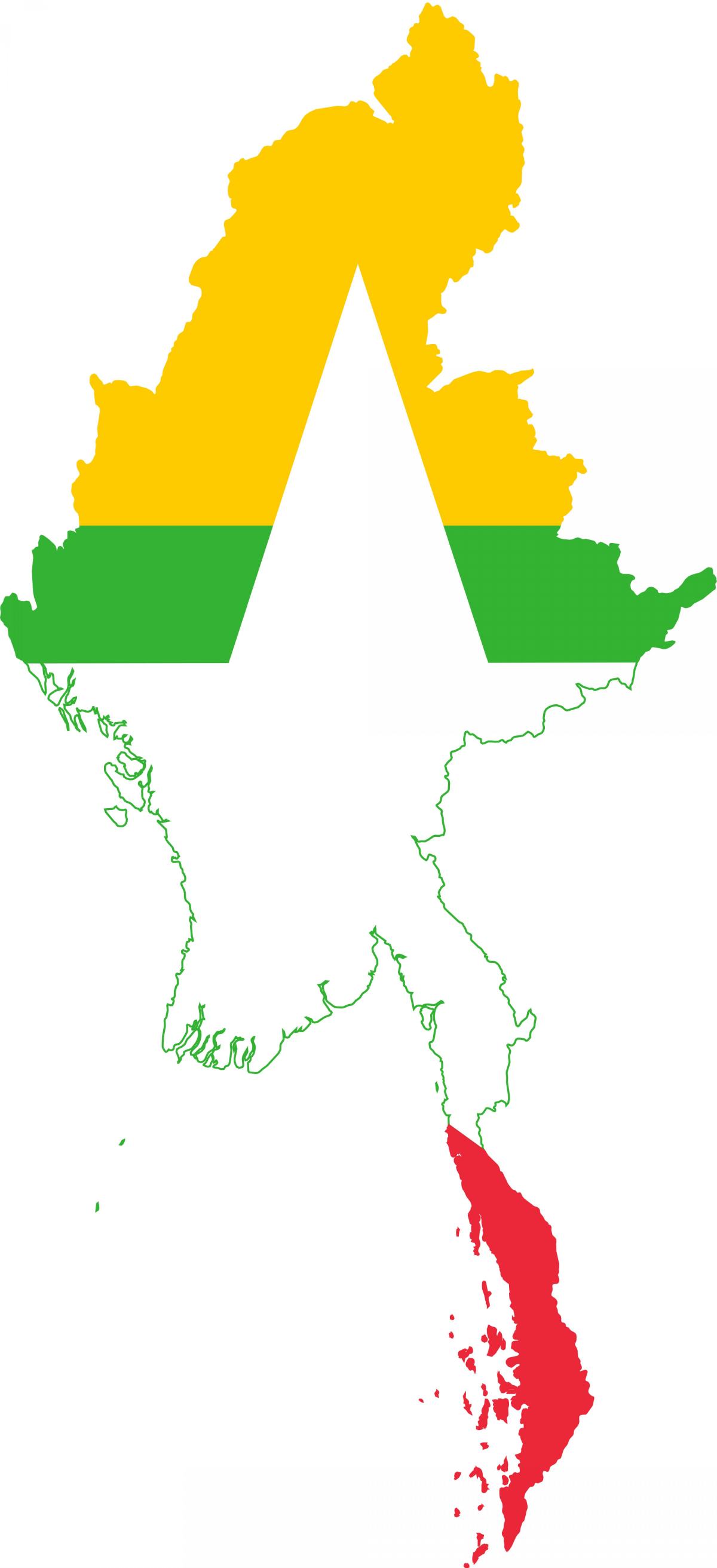 Žemėlapis Mianmaro logotipas