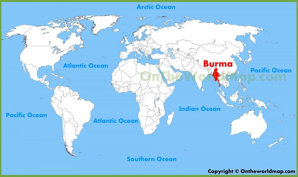 Birmos vieta žemėlapyje