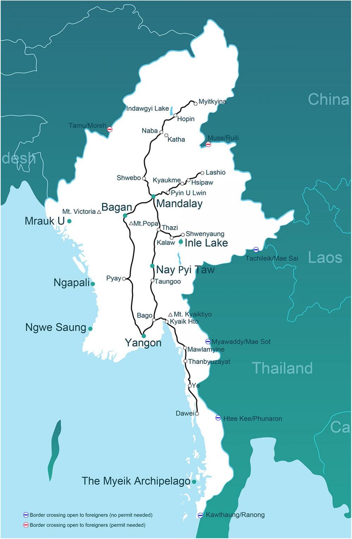 vienas žemėlapis Mianmaro)