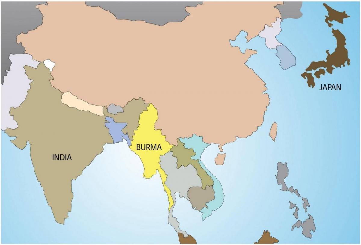 Mianmaro pasaulio žemėlapis
