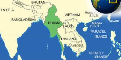 Birma ar Mianmaras žemėlapyje