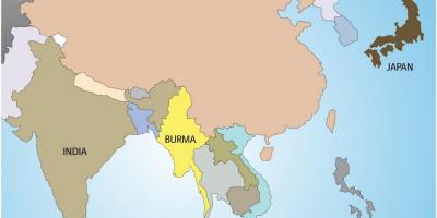 Mianmaro pasaulio žemėlapis