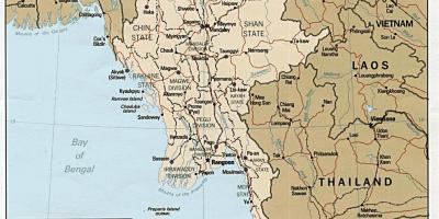 Mianmaro žemėlapis hd